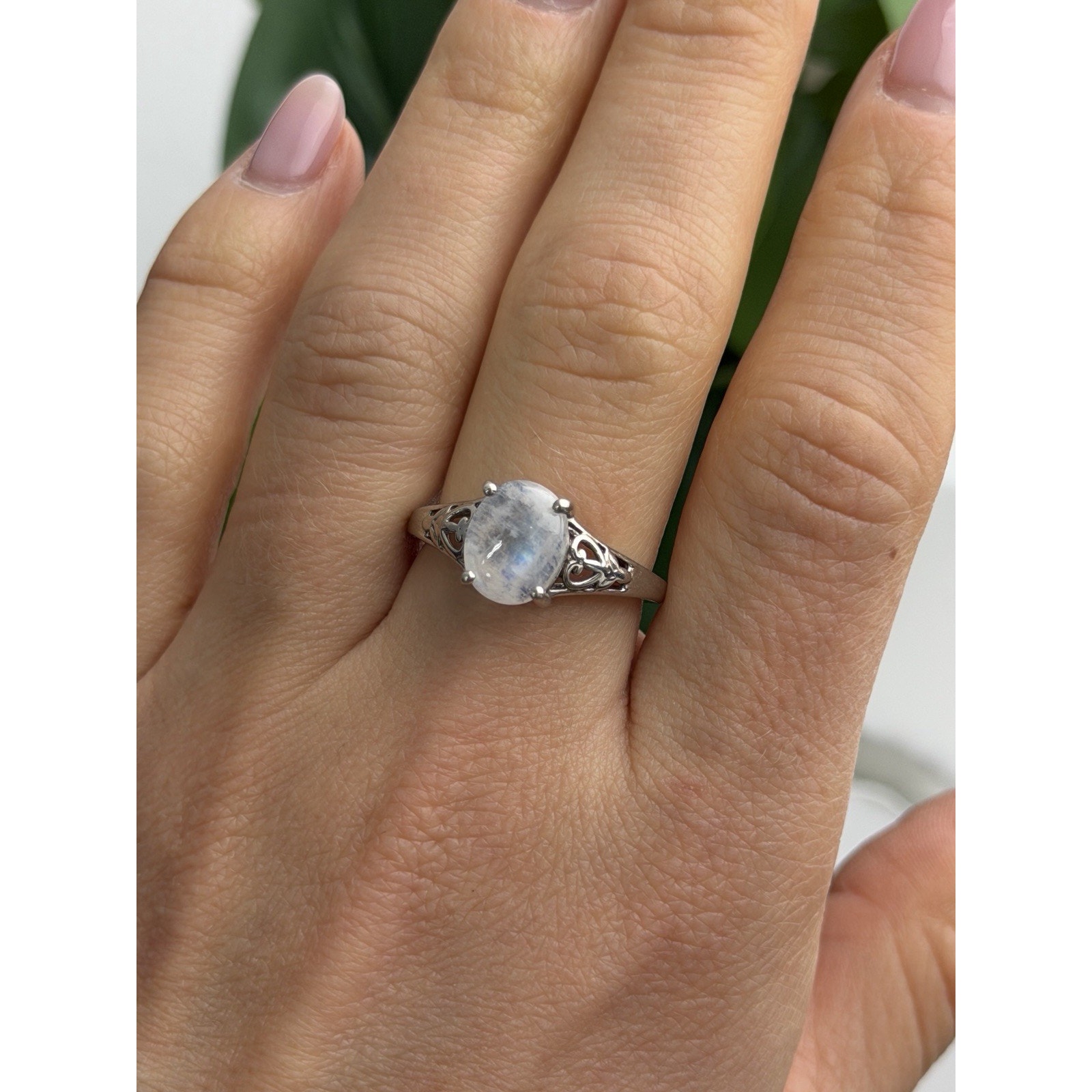 Djoy 925 Sterling Silver Moonstone Ring Size 9 94$